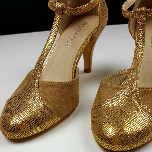 Chelsea Crew Shoes - Chelsea Crew Gold Shoes NWOB 0115